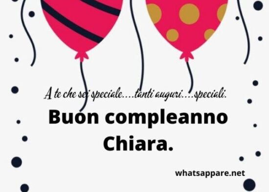 Buon Compleanno Chiara Auguri Frasi E Immagini Piu Belle