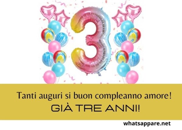 Buon Compleanno 3 Anni Auguri Frasi E Immagini Più Belle